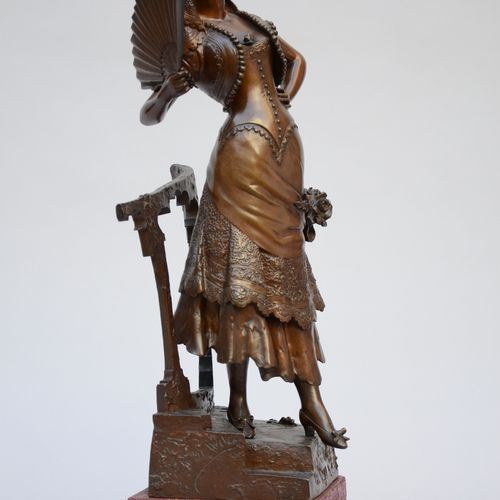 Null Auguste De Wever : sculpture en bronze 'Carmen' (h58cm)