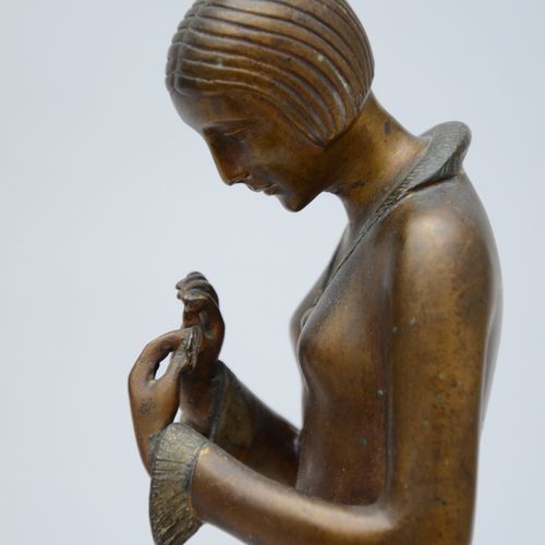 Null G. Gantcheff: sculpture en bronze art déco 'danseuse', fondeur Marcel Guill&hellip;