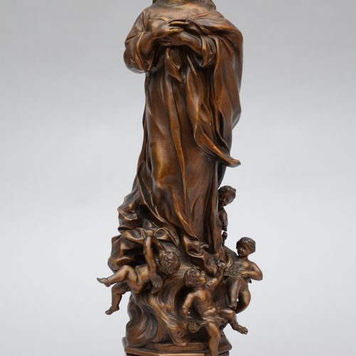 Null Une vierge en bronze 'anges', fin 19ième siècle (h45cm) (*)