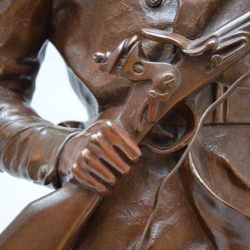 Null Jean Gautherin : sculpture en bronze 'soldat' (h81cm)