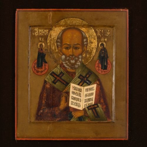 Une icône russe 'Saint Nicolas' (31x27cm) (*)