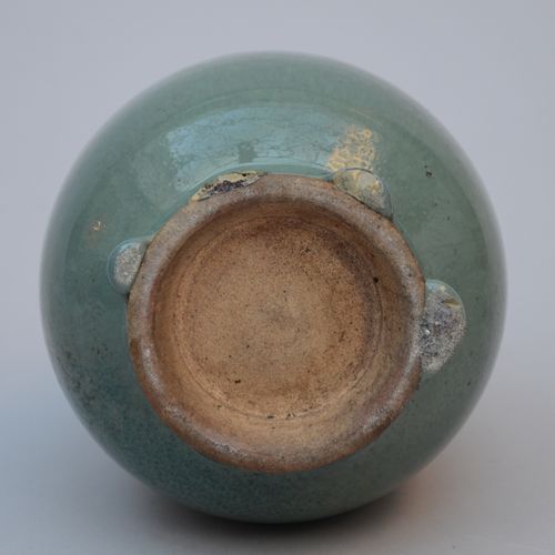 Null Vase à col en céramique chinoise, genre Jun (h20cm)