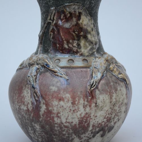 Null Henri-Léon Charles Robalbhen: vase Art Nouveau en grès (h17cm)