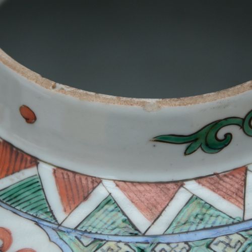 Null Paire de vases couverts en porcelaine de Chine famille verte (h40cm)(*)