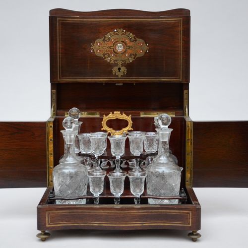 Null Boîte à liqueur Napoléon III (27x32x25cm) (*)