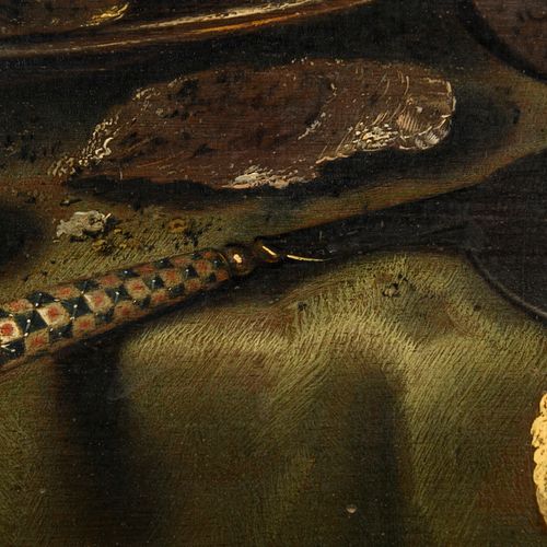 Null 17ième siècle (monogramme AL 163...): peinture (h/t) 'nature morte avec roe&hellip;