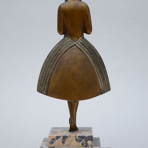 Null G. Gantcheff: sculpture en bronze art déco 'danseuse', fondeur Marcel Guill&hellip;