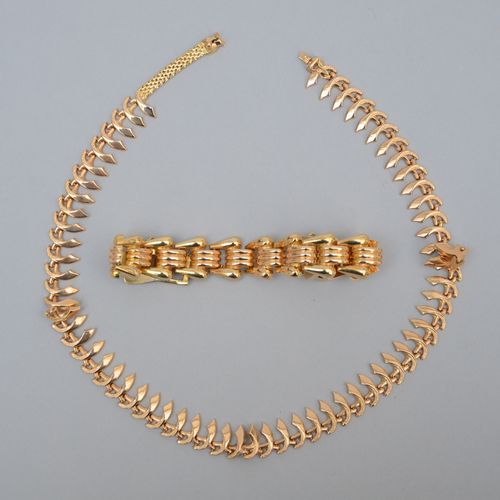 Null Bracelet et collier en or jaune (18kt)