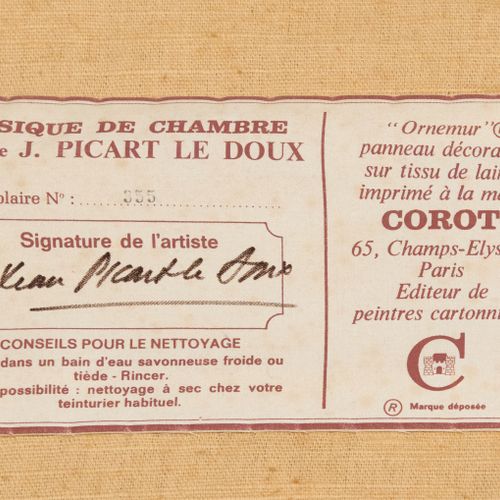 Null Jean PICART LE DOUX (1902-1982) Manufacture COROT. « Musique de chambre ».
&hellip;