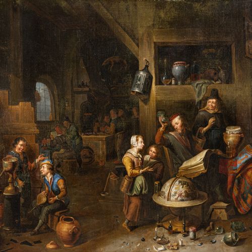 Null Gerhard, Thomas (attr.), Anversa 1663-1720, Nella bottega dell'alchimista. &hellip;