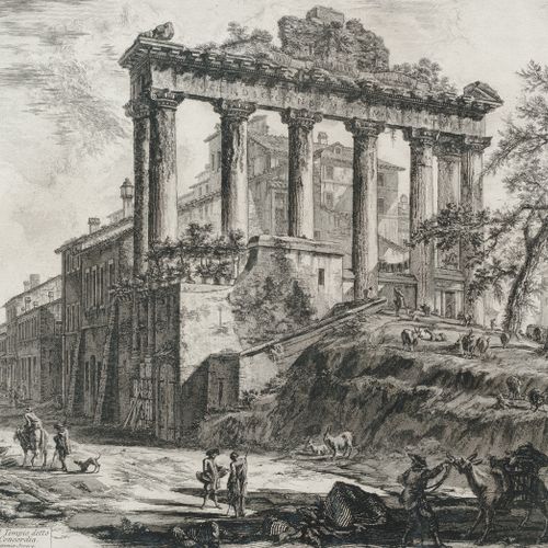 Null 皮拉内西，乔瓦尼-巴蒂斯塔，莫利亚诺/威尼斯1720-罗马1778，Veduta del Tempio detto della Concordia。蚀&hellip;