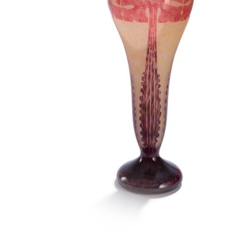 Null Vase "Amarantes", Verreries Schneider, Epinay-sur-Seine, um 1923-26, Farblo&hellip;