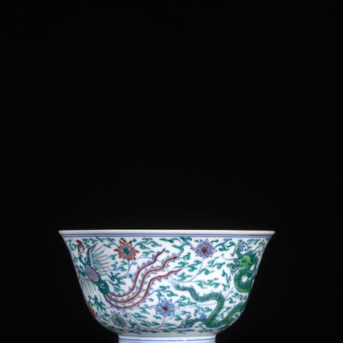Null 中国，釉下蓝康熙六字纹及时期D. 13,3cm来自商人Alfred Julius Forkel (1873-1934)的收藏，1910年前在中国获得，&hellip;