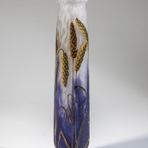 Langhalsvase mit Weizenähren Long-necked vase with wheat ears Daum Frères, Nancy&hellip;