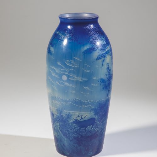 Vase mit Hirschen bei Nacht 夜晚的鹿花瓶 Camille Tutré de Varreux (设计), Cristallerie d&hellip;