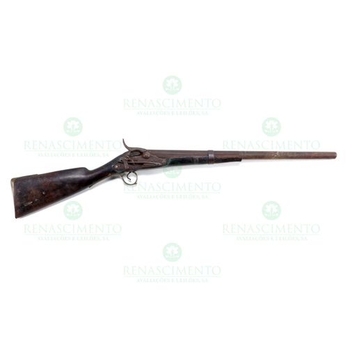 AN EUROPEAN HUNTING FLINTLOCK (19TH CENTURY) 欧洲狩猎用燧发枪（19世纪） 组成，枪口装填，17毫米口径。后来改用燧&hellip;