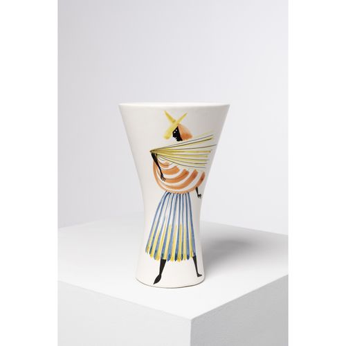 Null Roger Capron (1922-2006)

Vase type 'Diabolo'

Faïence émaillée

Signé 'CAP&hellip;