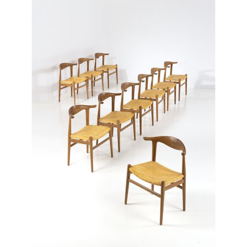 Null Hans J. Wegner (1914-2007)

Model no. JH505, 'Cow Horn'

Set of ten chairs
&hellip;