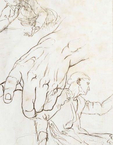 SUIVEUR D'ABRAHAM BLOEMAERT (GORINCHEM, 1566 - UTRECHT, 1651) Etude de main et d&hellip;