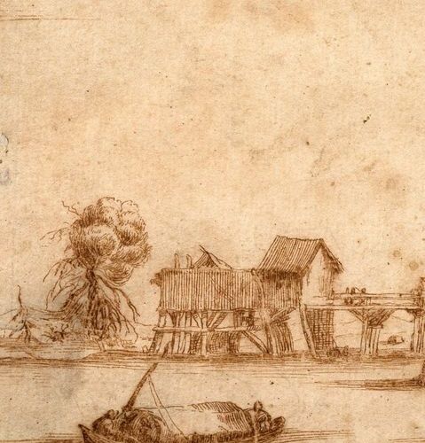 ÉCOLE ALLEMANDE du XVIe siècle Paysage avec moulins sur un fleuve
Vers 1550
Plum&hellip;