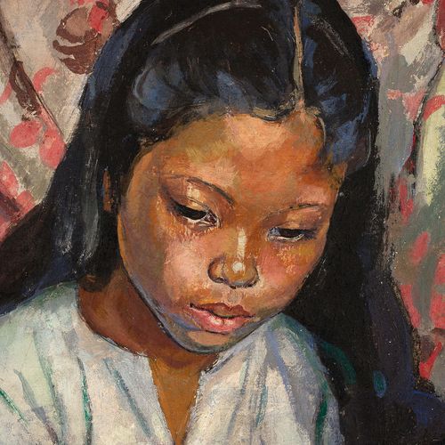 Alix AYMÉ (1894 1989) Portrait de Thi Ba, circa 1935 Huile sur toile, signée en &hellip;