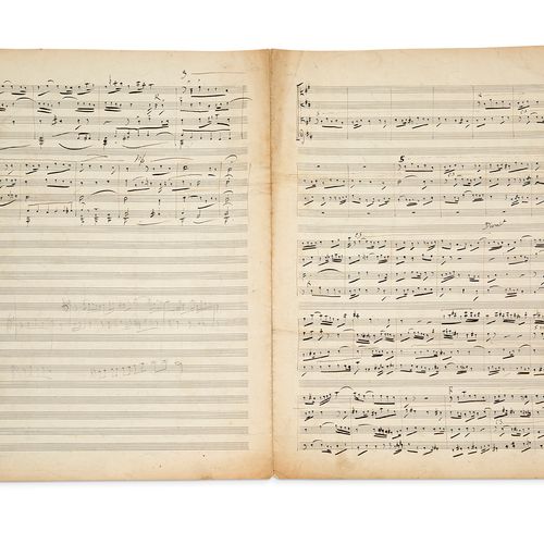 RAVEL Maurice (1875 1937) manoscritto musicale autografo, [Fuga]; 3 pagine e mez&hellip;