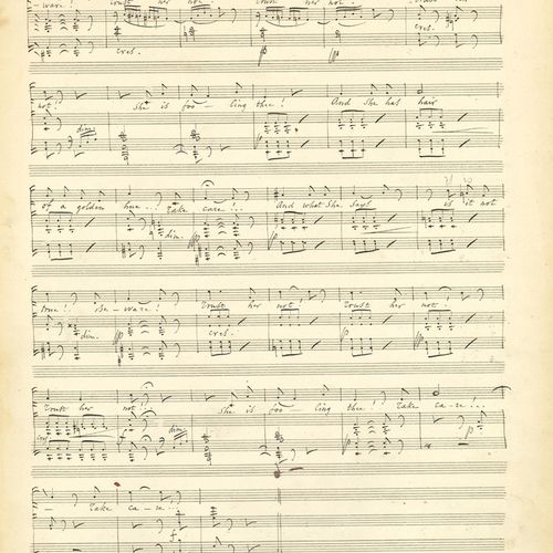 GOUNOD Charles (1818 1893) MANOSCRITTO MUSICALE autografato "Ch. Gounod", Beware&hellip;