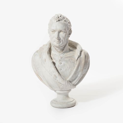A plaster bust of William I of the Netherlands by Louis Royer Busto in gesso di &hellip;