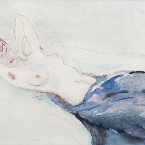 Jan Sluijters Jan Sluijters
(Den Bosch 1881 - Amsterdam 1957)
躺着的裸体
中间有签名
纸上水彩和铅&hellip;