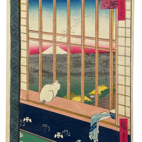 ANDŌ HIROSHIGE (UTAGAWA). Série Les cent vues célèbres de Edo. Meisho Edo hyakke&hellip;