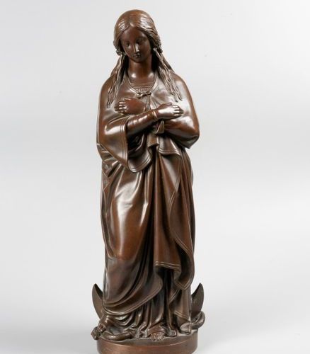 Null Vierge, sculpture en bronze, Haut. : 41 cm