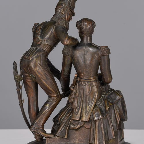 The two sons of Louis-Philippe, patinated bronze, 19thC, H 22,5 cm I due figli d&hellip;