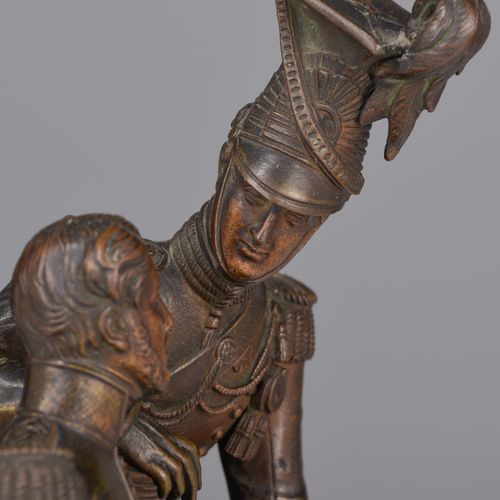 The two sons of Louis-Philippe, patinated bronze, 19thC, H 22,5 cm Die beiden Sö&hellip;