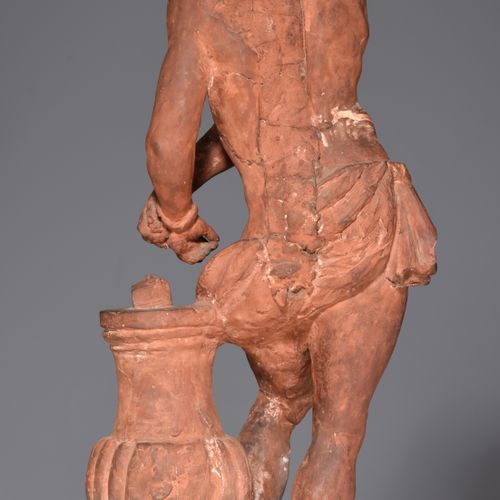 A terracotta sculpture of Ecce Homo, 18thC, H 60 cm Scultura in terracotta raffi&hellip;