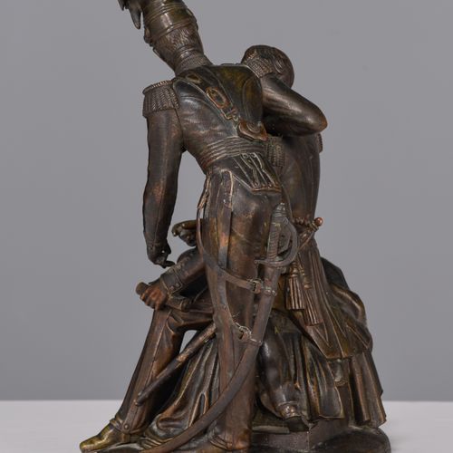The two sons of Louis-Philippe, patinated bronze, 19thC, H 22,5 cm Die beiden Sö&hellip;