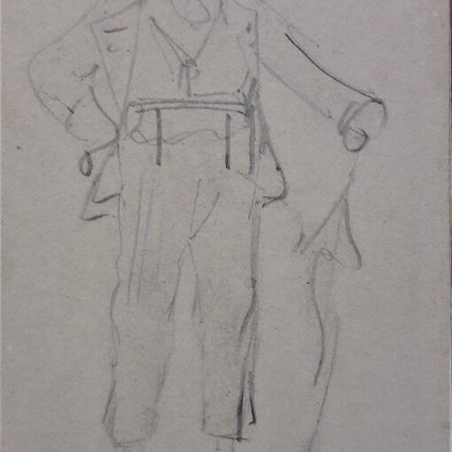 Null GREVIN Alfred (1827-1892) Ensemble de 3 dessins représentant des personnage&hellip;