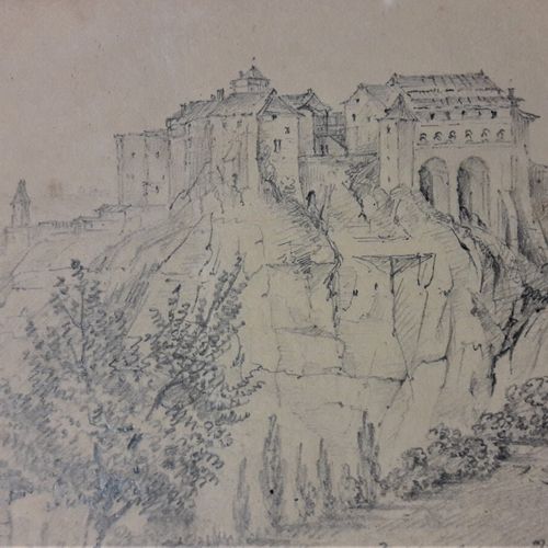 Null Ecole Française du XIXème siècle. « Château de Bruniquel ». (Tarn et Garonn&hellip;