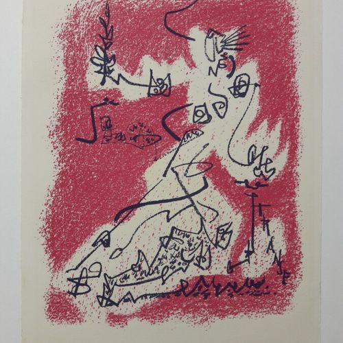 Null MASSON André (1896-1987) « Le départ ». Lithographie originale. Justificati&hellip;