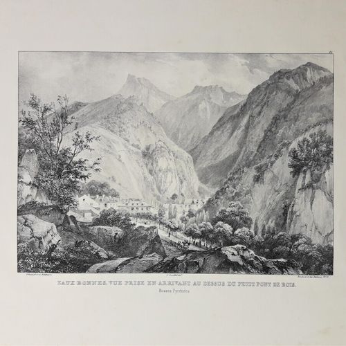 Null JACOTTET Jean (1806-1880) : Ensemble de 5 lithographies topographiques repr&hellip;