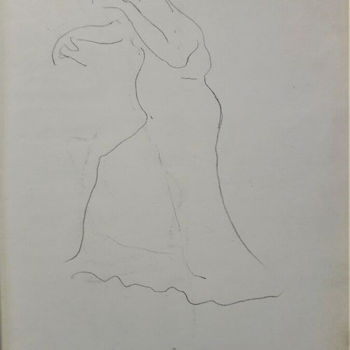 Null MARQUET Albert (1875-1947) Etude de nu féminin. Dessin double face au crayo&hellip;