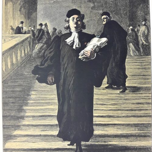Null DAUMIER Honoré (1808-1879) d'après « L'avocat descendant les marches du tri&hellip;