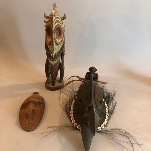 Null SEPIK ART
TWO MASKS and a TOTEM in carved wood.
Max. Height max. Height : 4&hellip;