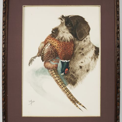 Null 
Boris RIABOUCHINE，被称为RIAB（1898-1975）。



彩色石版画 
格里芬-科萨尔斯带来一只野鸡




58 x 38&hellip;