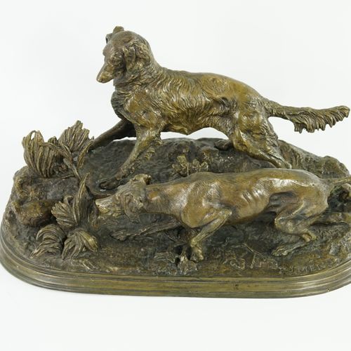Null Pierre-Jules MENE (1810-1879) dopo : "Cani da caccia che inseguono una pern&hellip;