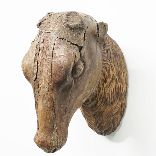 Null Wooden stag's head from a castle in Bohemia.

First half of the 19th centur&hellip;