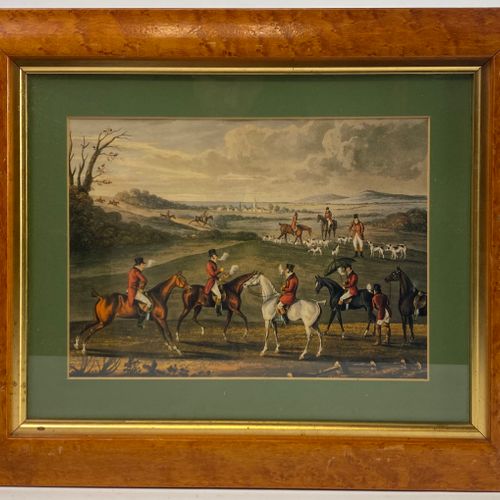 Null English engraving representing a cigarette break during a hunt.

20 cm x 28&hellip;