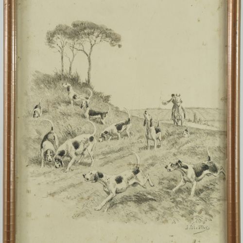 Null J.奥伯图尔（1872 - 1956），《缺陷》。

铅笔画和水墨画。

右下方有签名。

总尺寸：30 x 25厘米