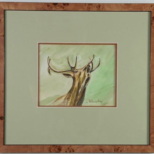 Null Deer at the bellowing 

Watercolor on paper

Signed lower right (signature &hellip;