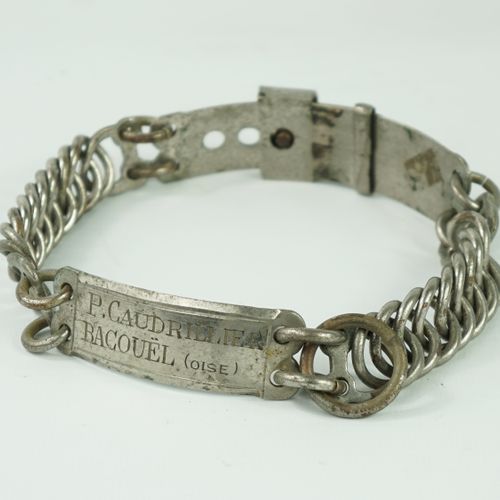 Null Collare per cani, tipo braccialetto di metallo, con iscrizione: P. CAUDRILL&hellip;