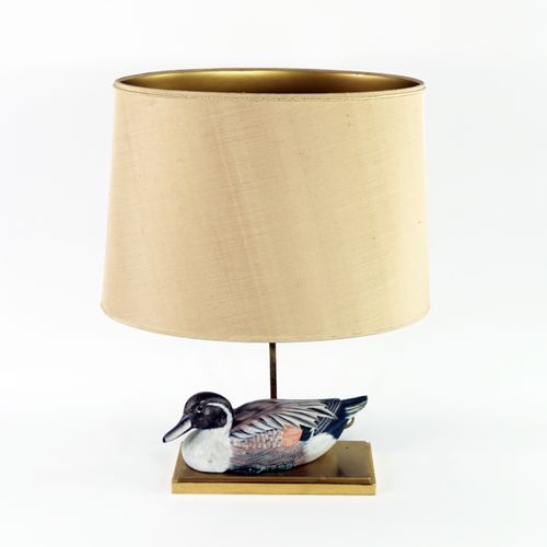 Null 
木制的 "夏日茶色 "鸭子形状的灯。 




尺寸：46,5x37厘米